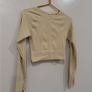 Target Women's Beige Textured Long sleeve